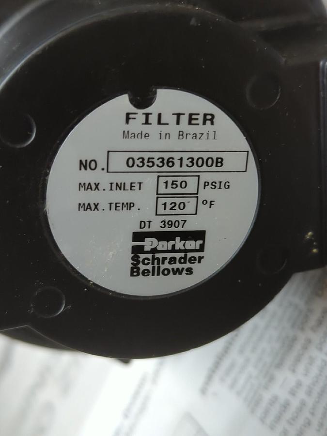 PARKER,035361300B,PNEUMATIC FILTER 150 PSIG 120° F NOS
