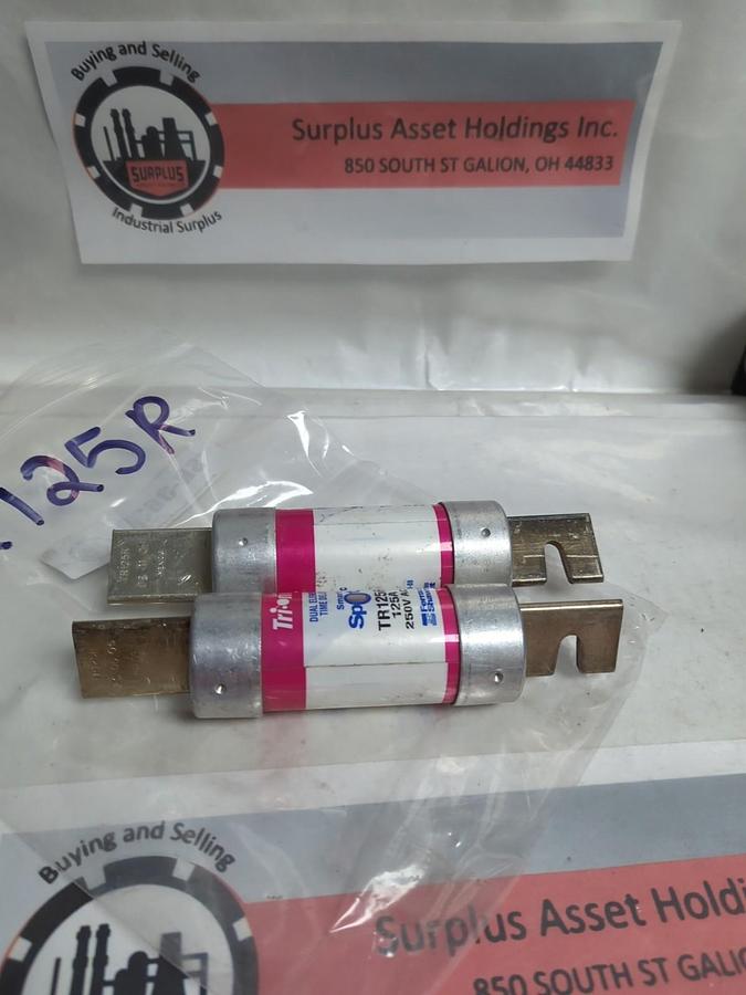 FERRAZ SHAWMUT,TR125R,SMART-SPOT FUSE 125 AMP LOT OF 2 NOS
