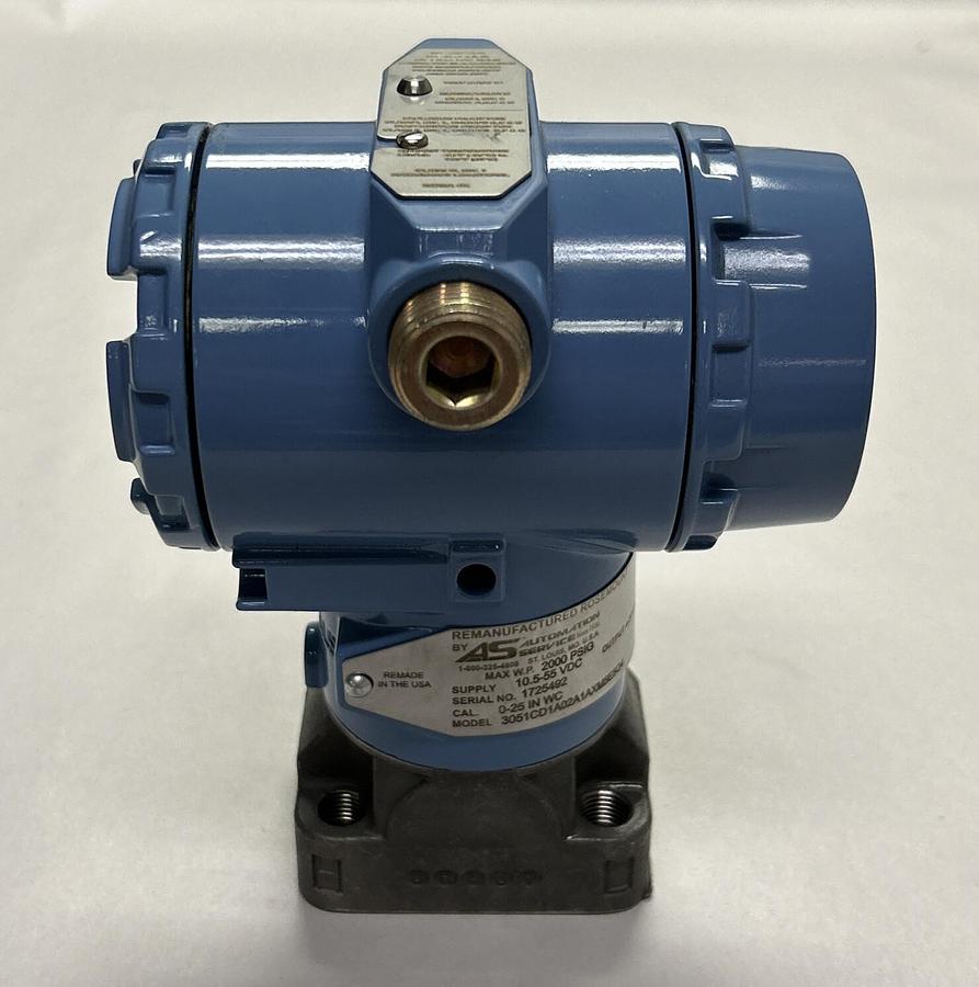 Used EMERSON ROSEMOUNT,3051CD1A02A1AXM5EQ4,PRESSURE TRANSMITTER
