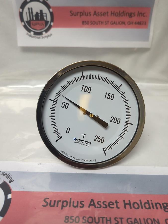 Used ASHCROFT,0-250,TEMPERATURE DIAL 0-250° PRE-OWNED