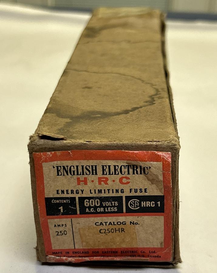 Used ENGLISH ELECTRIC,C250HR,FUSE 250A 600V NOS