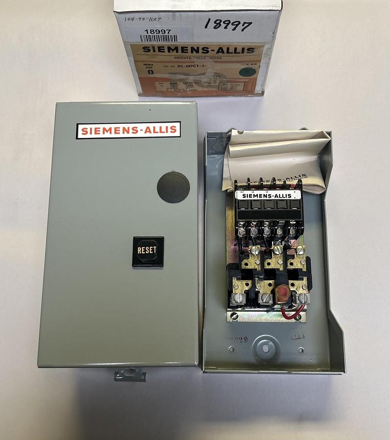 SIEMENS,XL-0DC1-J-H,AC MAGNETIC STARTER SIZE 0 NOS