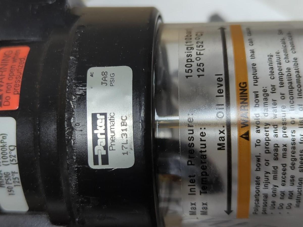 PARKER,17L31BC,PNEUMATIC 1/2 INCH LUBRICATOR NOS