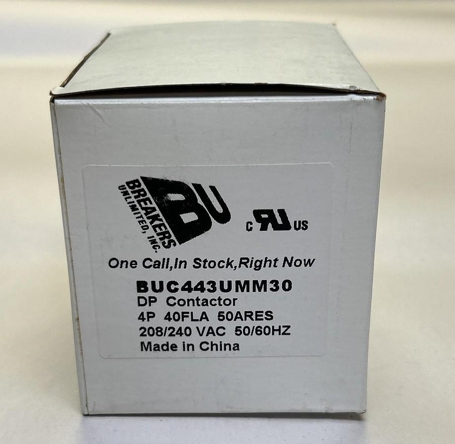 BREAKERS UNLIMITED,BUC443UMM30,DEFINITE PURPOSE CONTACTOR NOS
