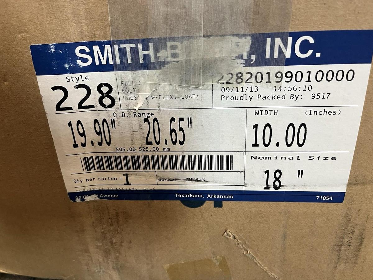 SMITH BLAIR,228-20199010000,FULL CIRCLE PIPE REPAIR CLAMP SIZE 18" WIDE 10"
