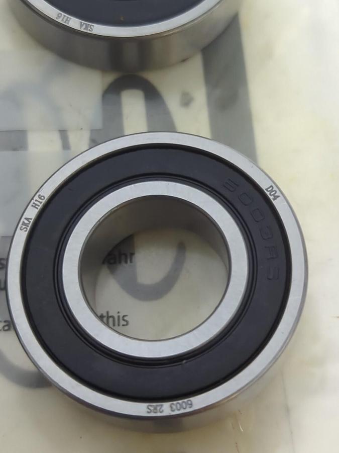 RADIAL BALL BEARINGS,6003-2RS, 17X35X10MM LOT OF 16 NOS