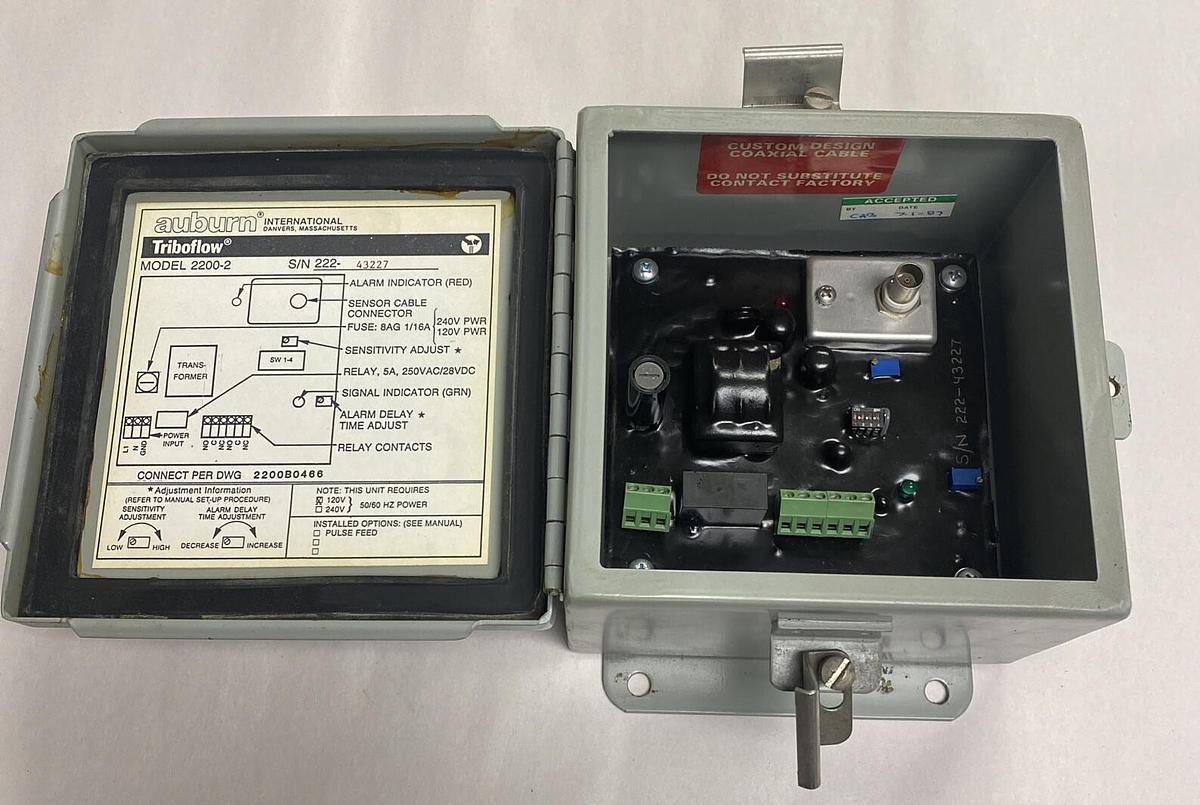 Auburn International Triboflow,Model 2200-2, Blockage Detector NOS