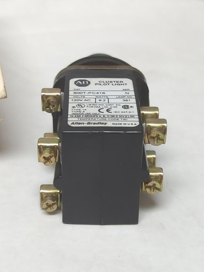 ALLEN BRADLEY,800T-PC416RWGW,CLUSTER PILOT LIGHT TYPE 13 NOS