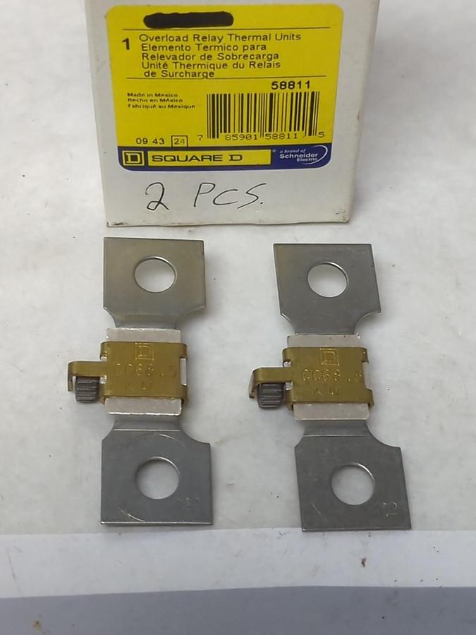 SQUARE D,CC68.5,OVERLOAD HEATER ELEMENT LOT OF 2 NOS