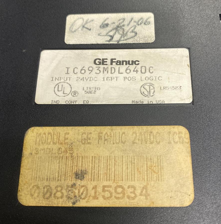 Used GE Fanuc,IC693MDL640C,Input Module