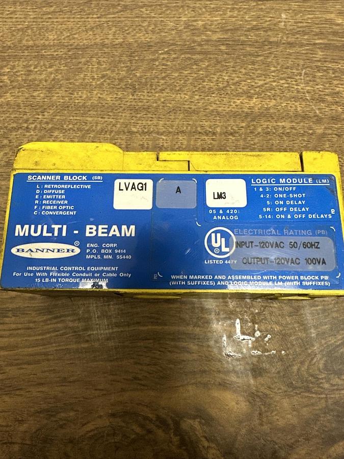 Used Banner,LVAG1ALM3,Multi-Beam