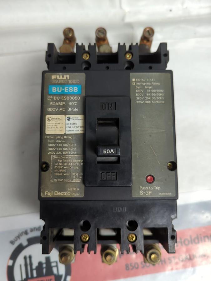 Used FUJI,ESB3050,CIRCUIT BREAKER 50 AMP 3-POLE PRE-OWNED