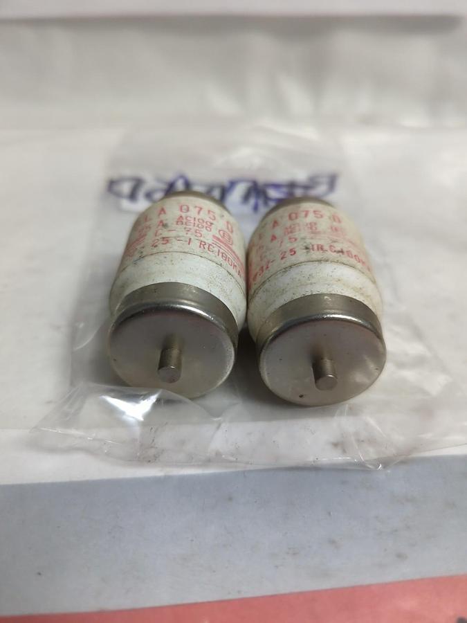 Used FUJI,C-75,BOTTLE FUSE 75 AMP LOT OF 2 PRE-OWNED