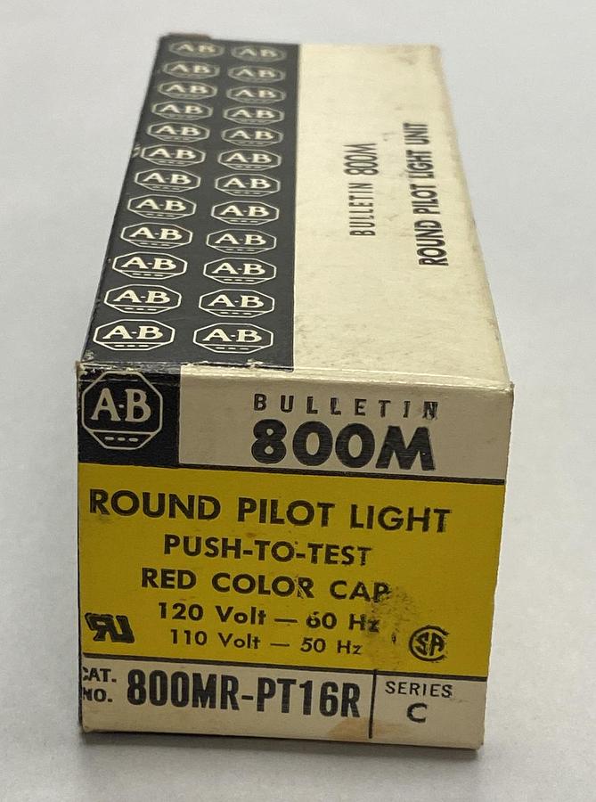 Allen-Bradley,800MR-PT16R,Red Pilot Light NOS