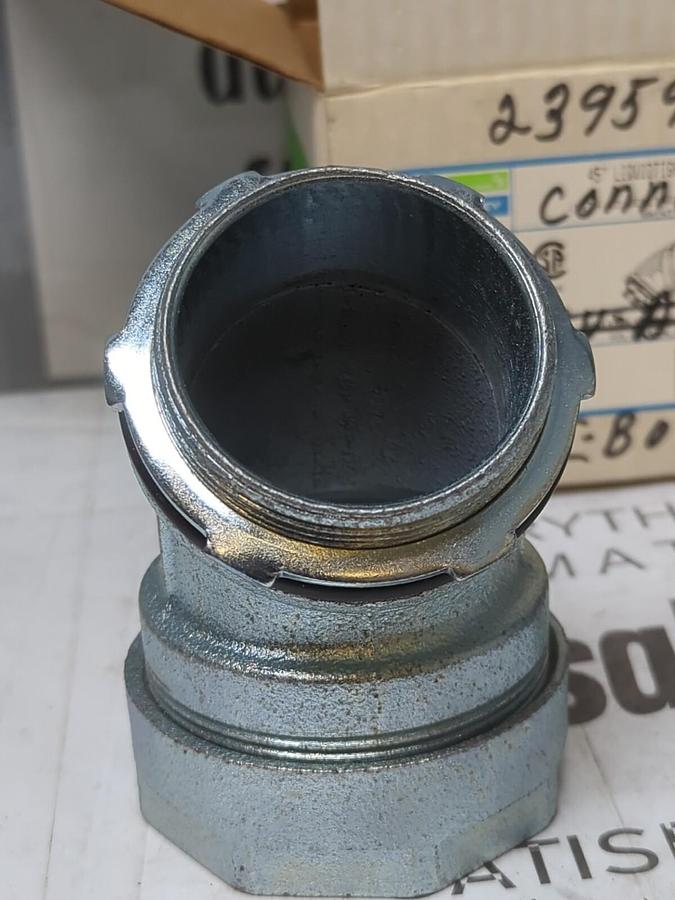O-Z GEDNEY,4Q-4200,2 INCH 45 DEG LIQUID TIGHT CONDUIT CONNECTORS BOX OF 2 NEW