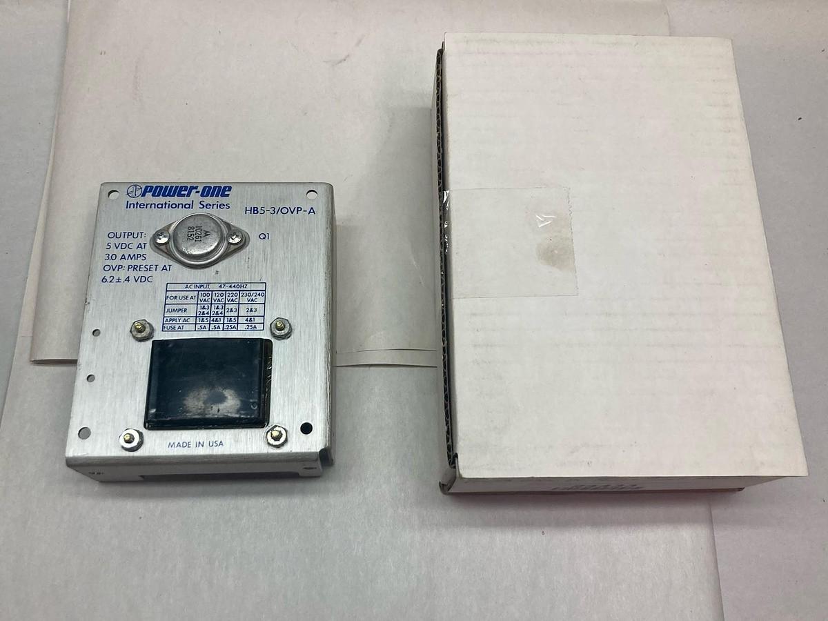 Used Power One,HB5-3/OVP-A,Power Supply 5VDC 3A