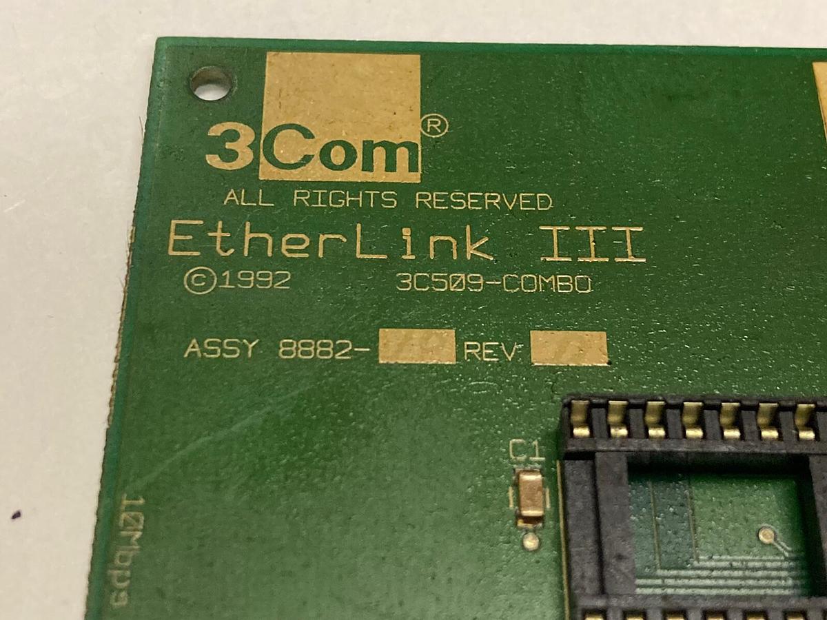 Used 3COM,Etherlink III 3C509-COMBO,Network Card