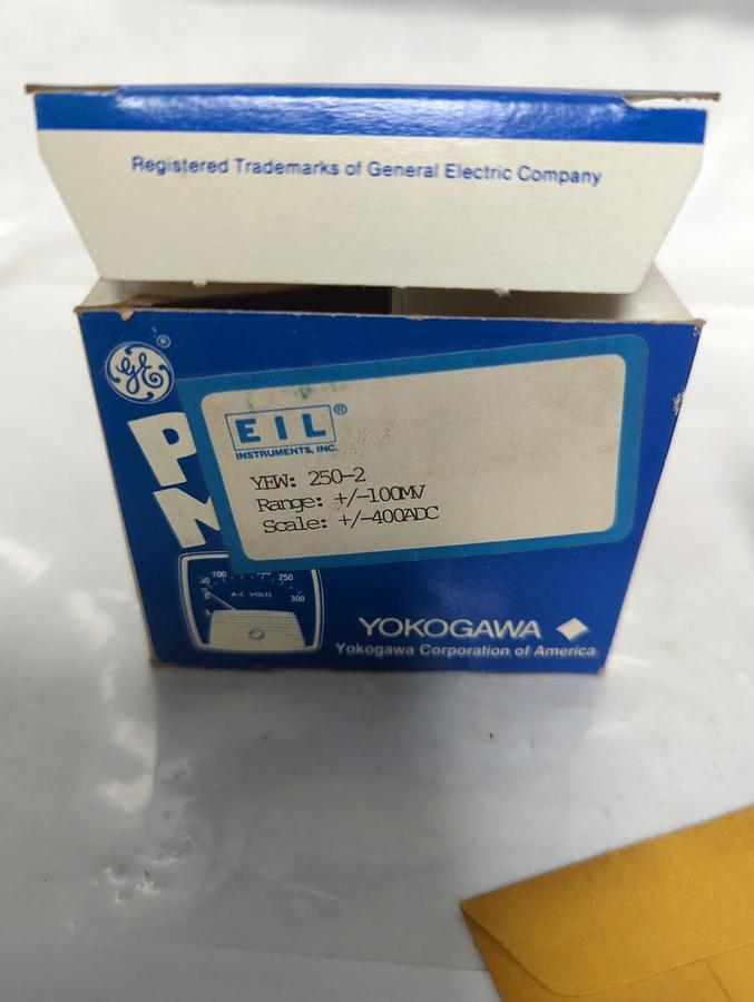 YOKOGAWA,250-2,PANEL METER 400-0-400 DC AMPERES NOS