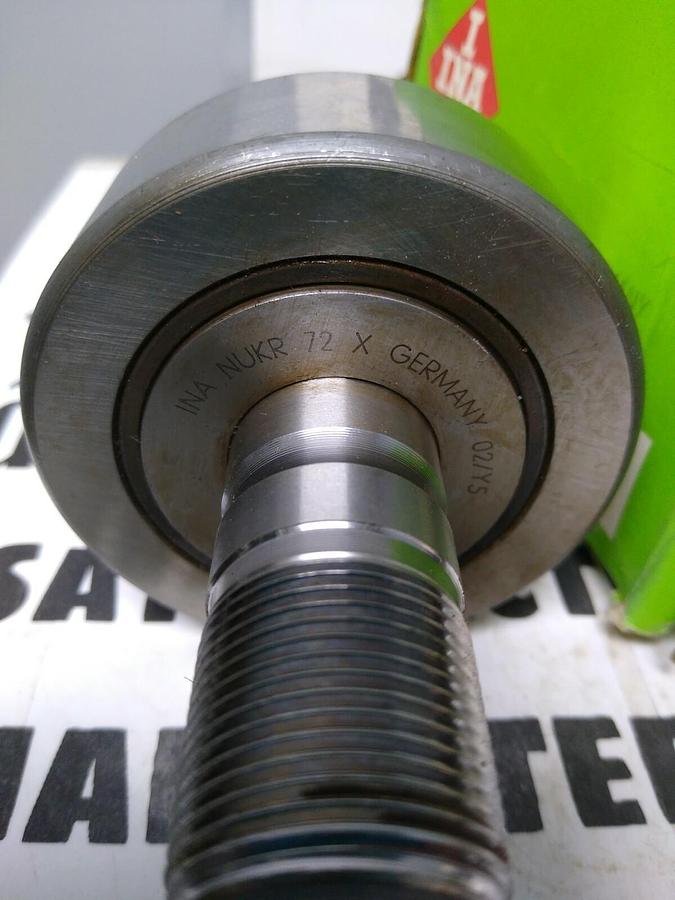 Used INA,NUKR72-X,Flat Cam Follower-Hex Head 72mm diam 28mm Width 24mm Stud diam