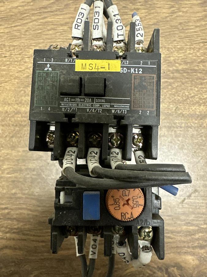Used Mitsubishi,SD-K12,Contactor With TH-K12KP Overload Relay