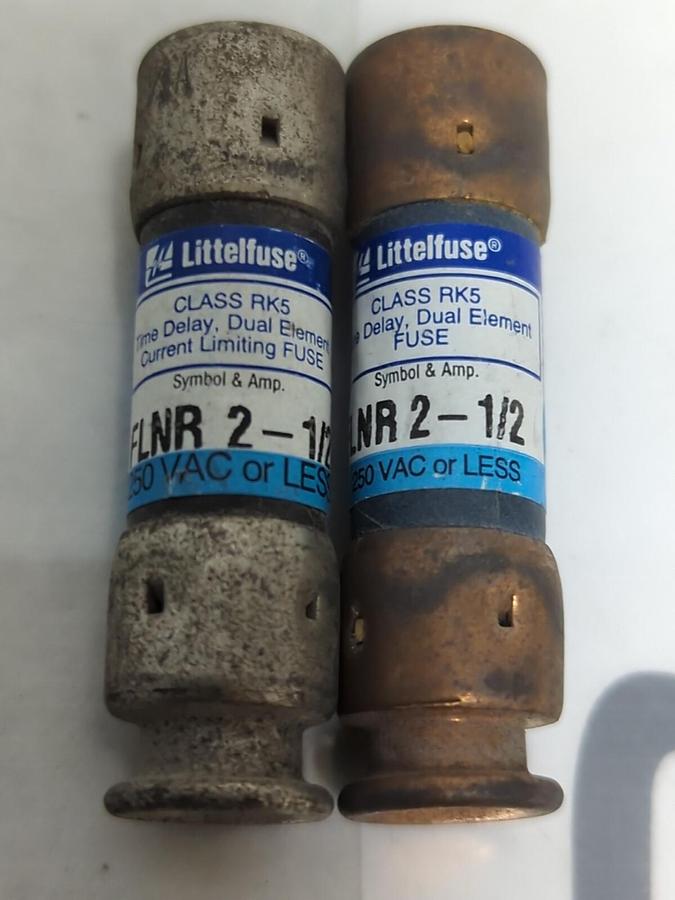 LITTELFUSE,FLNR-2-1/2.CLASS RK5 FUSE LOT OF 2 NOS