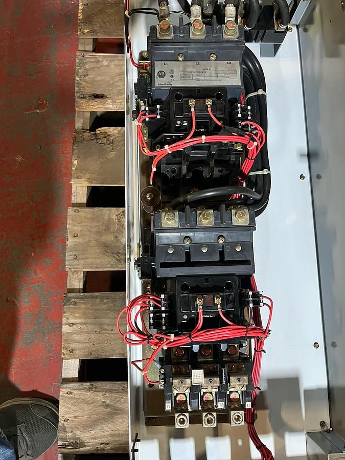 Used ALLEN BRADLEY,2106B,SIZE 4 FUSED REVERSING STARTER MCC BUCKET 505V-EOD-XXX 52"