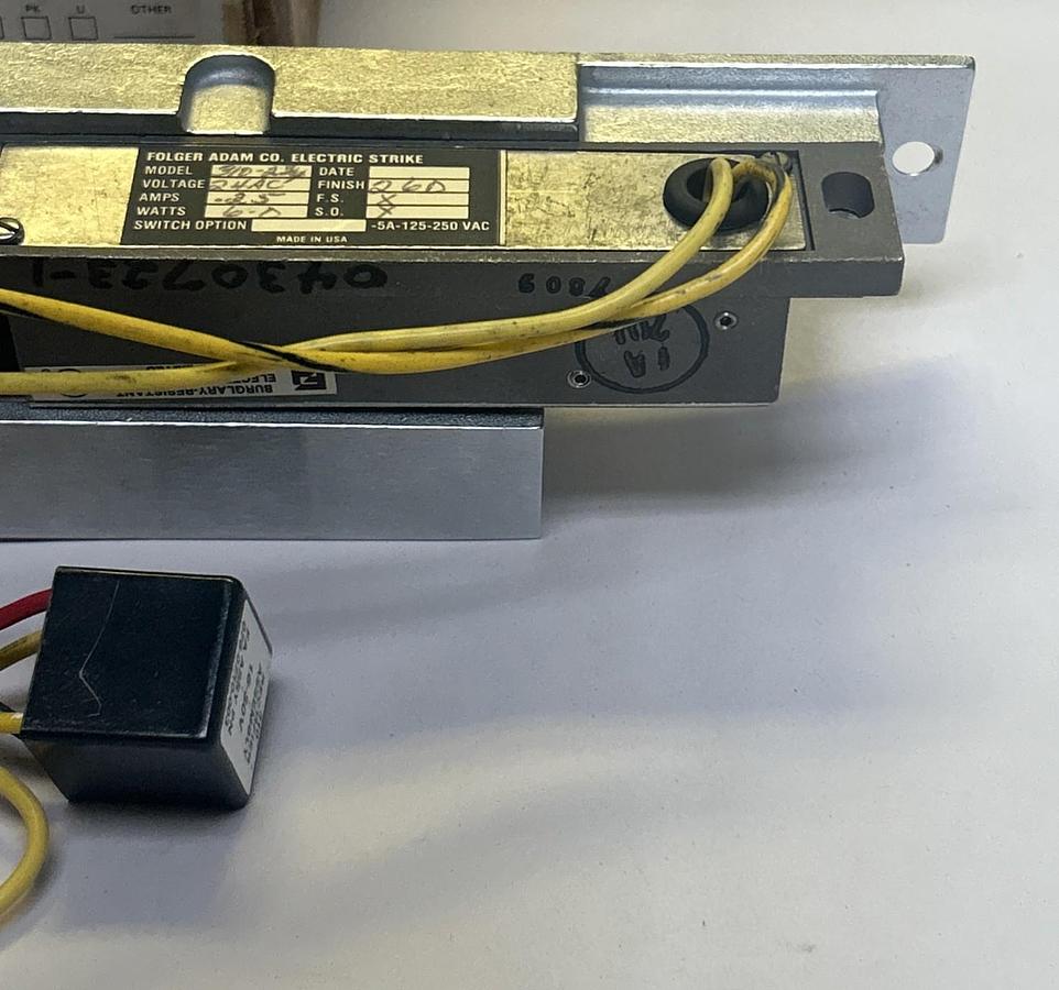 FOLGER ADAM,310-2-3/4,ELECTRIC STRIKE 24Vac NOS