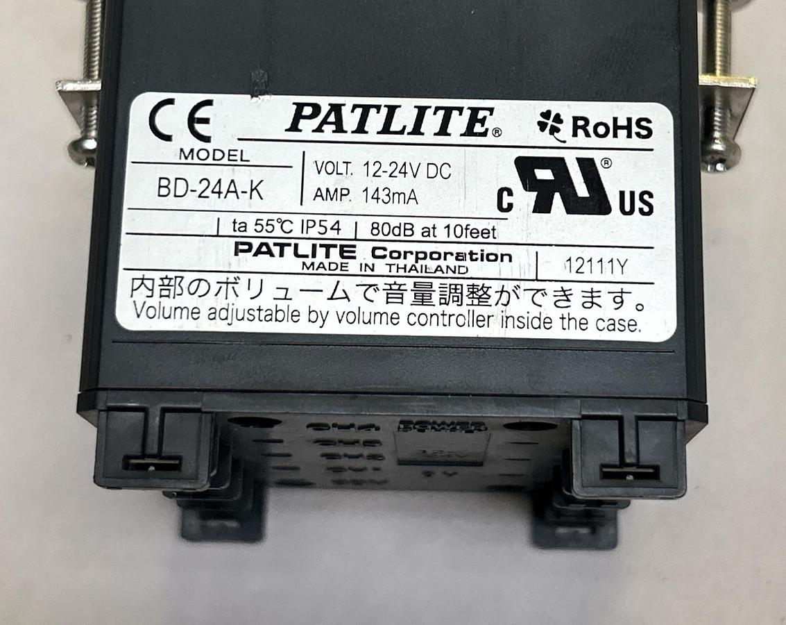 Used PATLITE,BD-24A-K,ALARM 12-24VDC