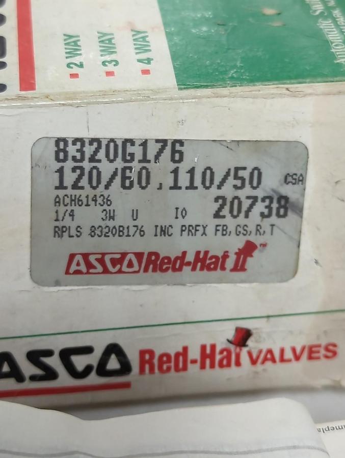 ASCO,8320G176,SOLENOID VALVE 1/4 INCH 17.1 WATT NOS