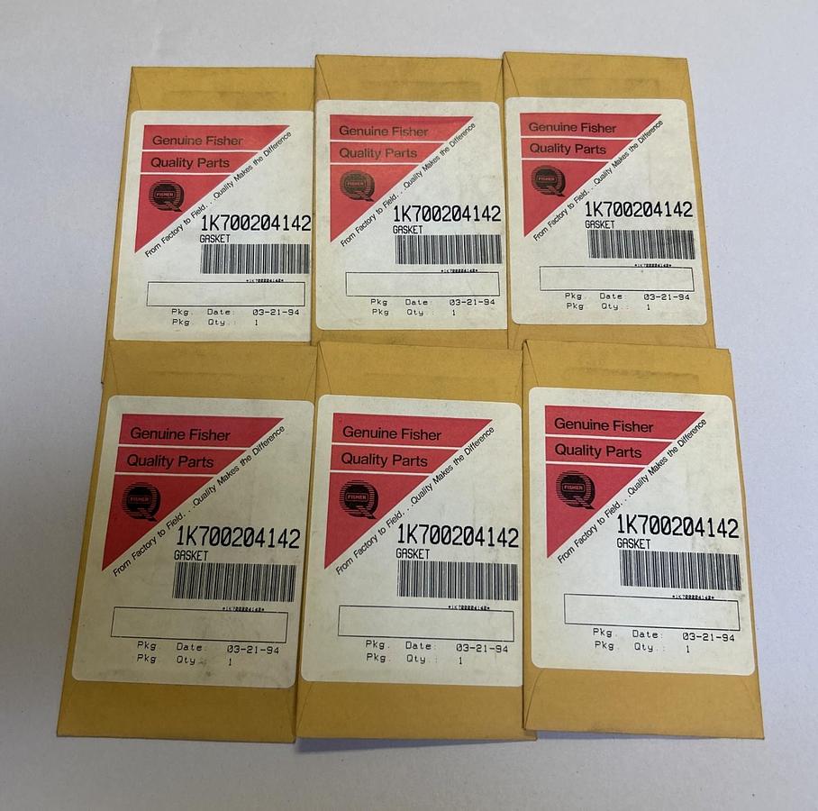 FISHER,1K700204142,GASKET LOT OF 6 NOS