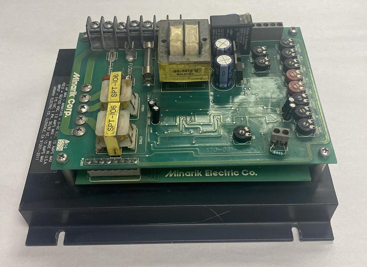 Used Minarik,RG100UC,1HP 10A Drive For PM or Shunt Wound Motor