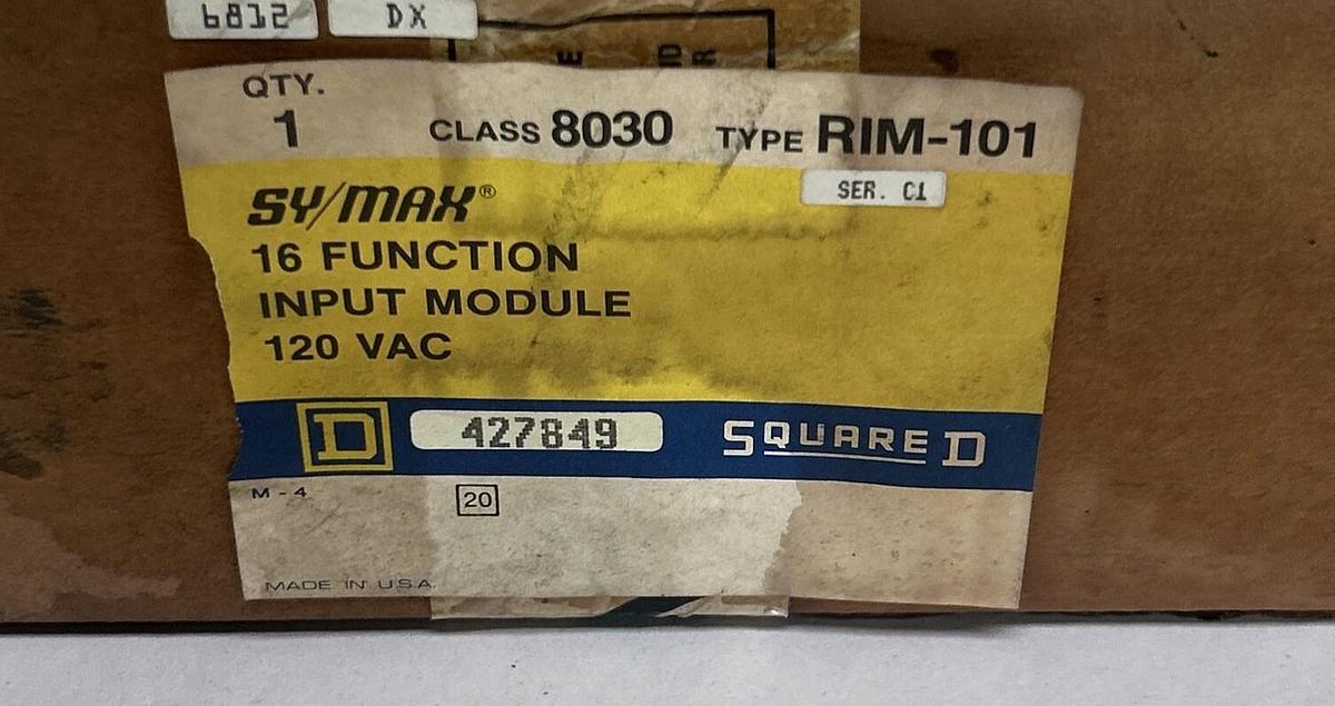 Used SQUARE D,8030RIM-101,SY/MAX 16 FUNCTION INPUT MODULE NOS