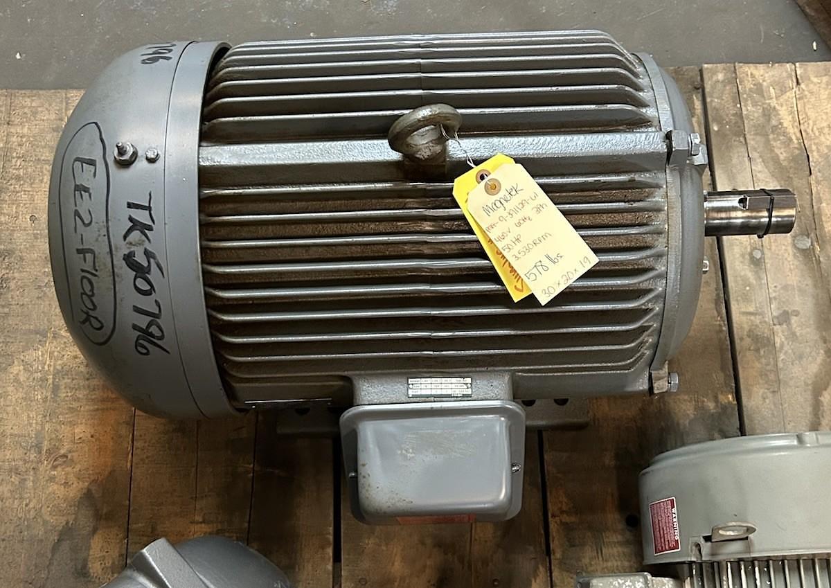 Used MAGNETEK,9-391129-61,MOTOR 50HP 230/460V 3550RPM 3PH 326TS FRAME