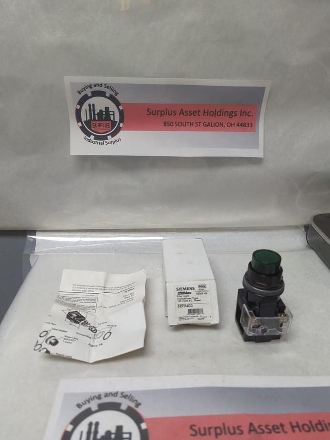 SIEMENS,52PX4G3,PILOT LIGHT TRANSFORMER TYPE 120 V AC GREEN NOS