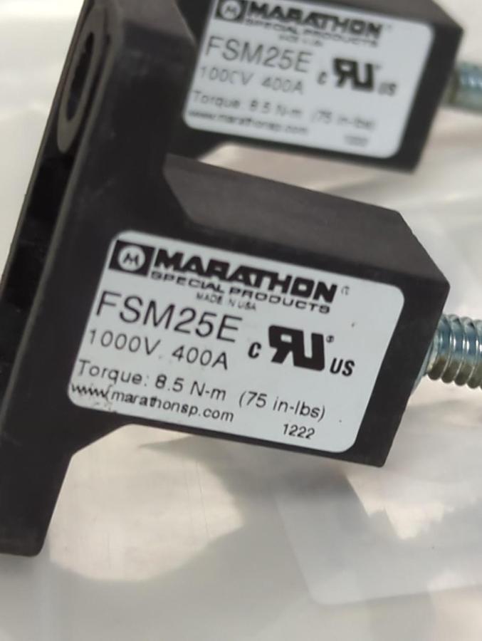 Used MARATHON SPECIAL PRODUCTS,FSM25E,SEMI-CONDUCTOR FUSE HOLDER 1000V 400A LOT OF 6