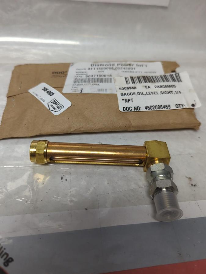 DIAMOND POWER,9047150018,GAUGE OIL LEVEL 1/4 INCN NPT NOS