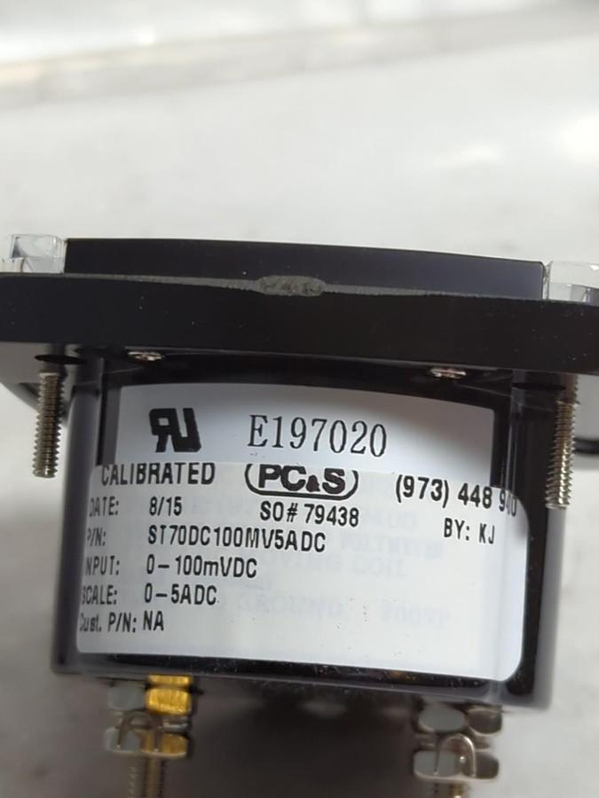 PC.S,ST70DC100MVU5ADC,PRESSURE GAUGE 0-+5 DC AMPERES NOS