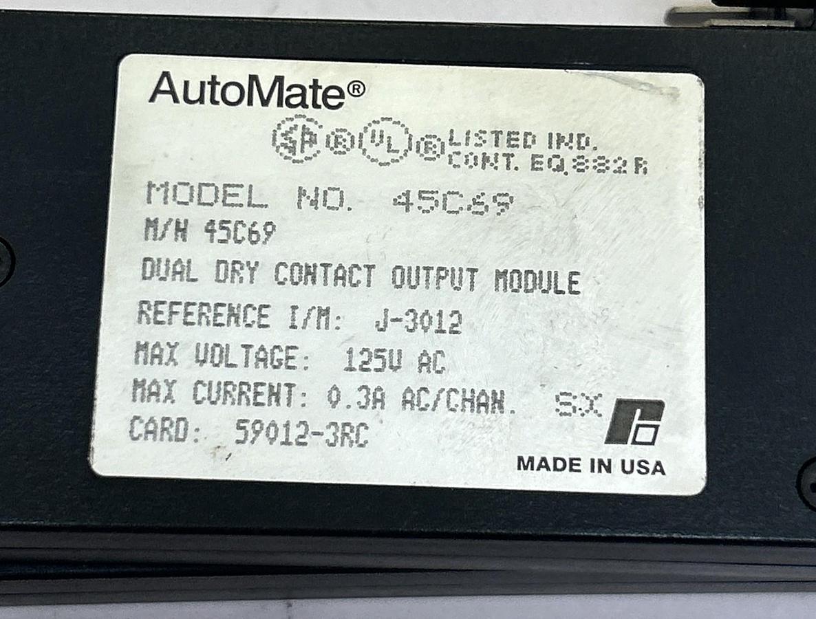 Used RELIANCE,45C69,DUAL DRY OUTPUT MODULE LOT OF 2