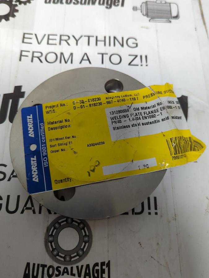 ANDRITZ,EN1092-1,STAINLESS STEEL WELDING PLATE FLANGE NOS
