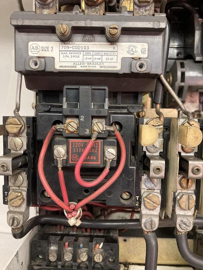 Used Allen-Bradley,2112B,Size 2 3P Fused MCC 12 INCH Starter Bucket 25Hp 480V 60Hz