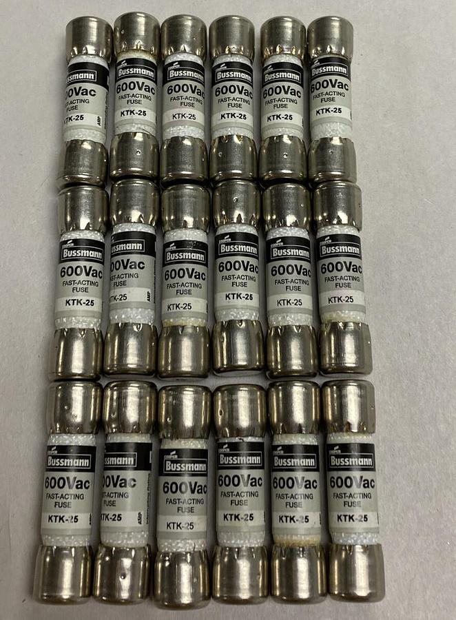 Bussmann,KTK-25,Limitron Fuse Lot Of 18