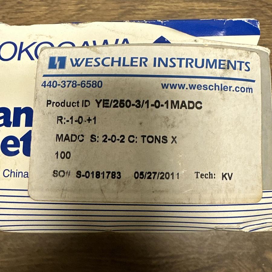 Yokogawa,YE/250-3/1-0-1MADC, 2-0-2 Tons x 100