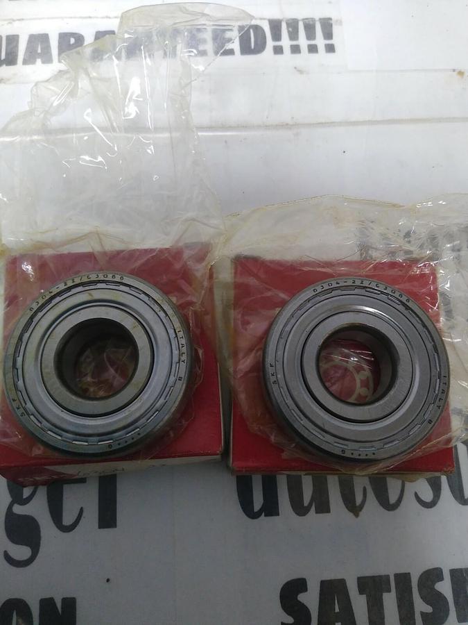 SKF,6304-2ZJEM,DEEP GROOVE BALL BEARING DOUBLE SHIELDED LOT OF 2 NOS