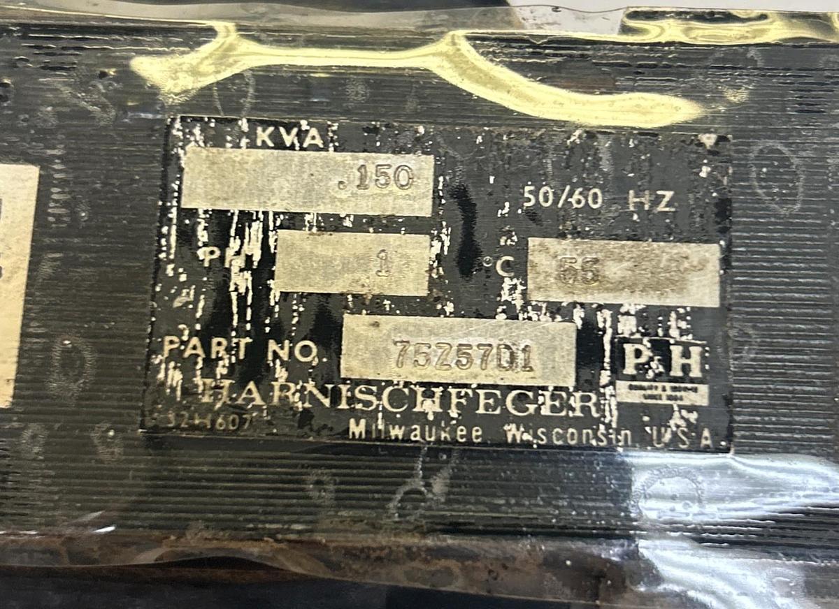 Used P&H,75Z57D1,TRANSFORMER .150KVA 50/60HZ