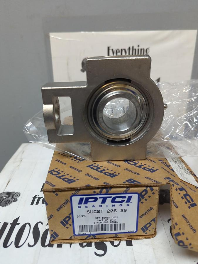 IPTCI,SUCST206 20,SET SCREW LOCK STAINLESS STEEL TAKE-UP BEARING 1-1/4 IN BORE