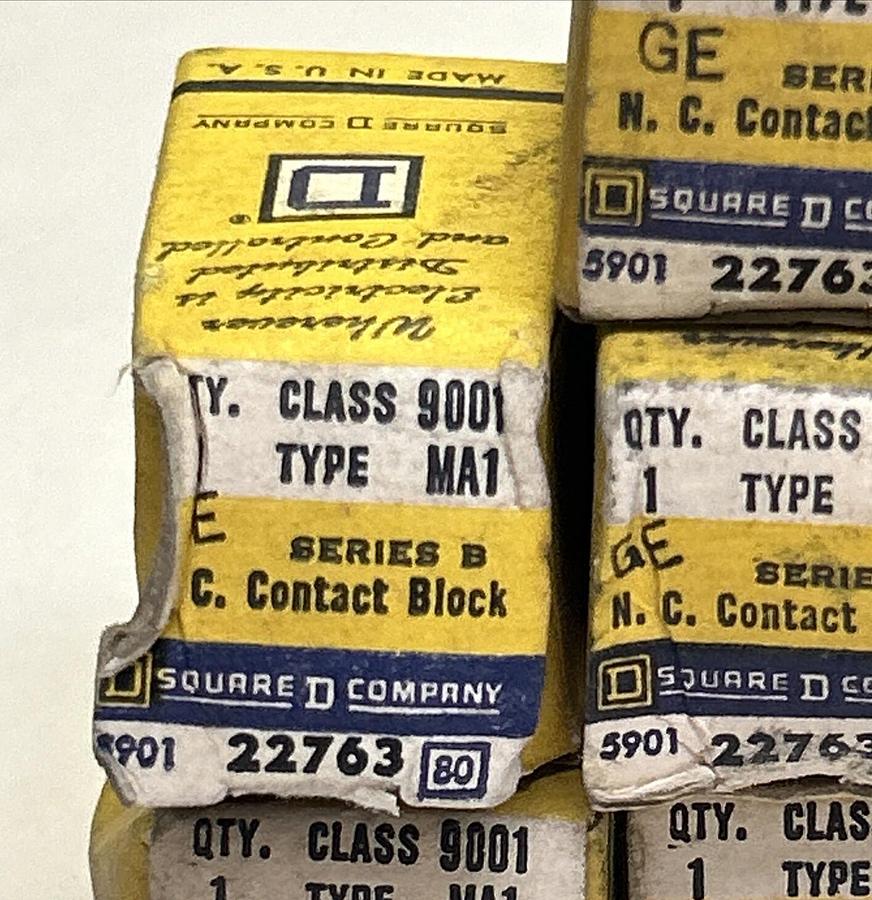 SQUARE D,9001MA-1,CONTACT BLOCK LOT OF 19 NOS