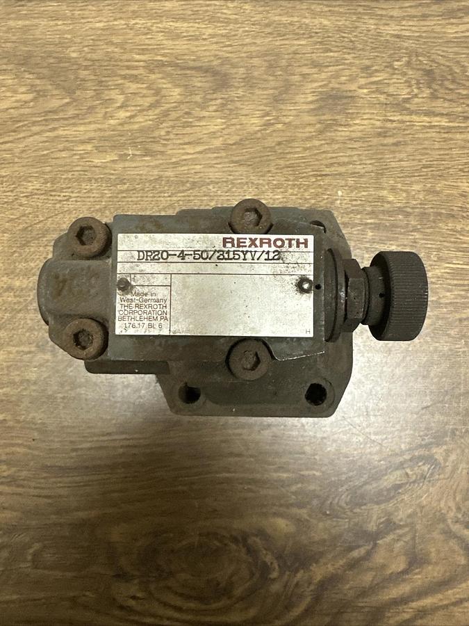 Used Rexroth,DR20-4-50/315YV/12,Hydraulic Relief Valve
