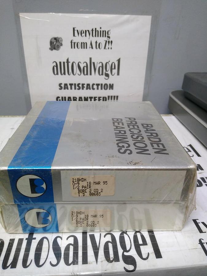 Used Barden,218HDH,Heavy Duty Angular Contact Spindle Bearing SET SEALED