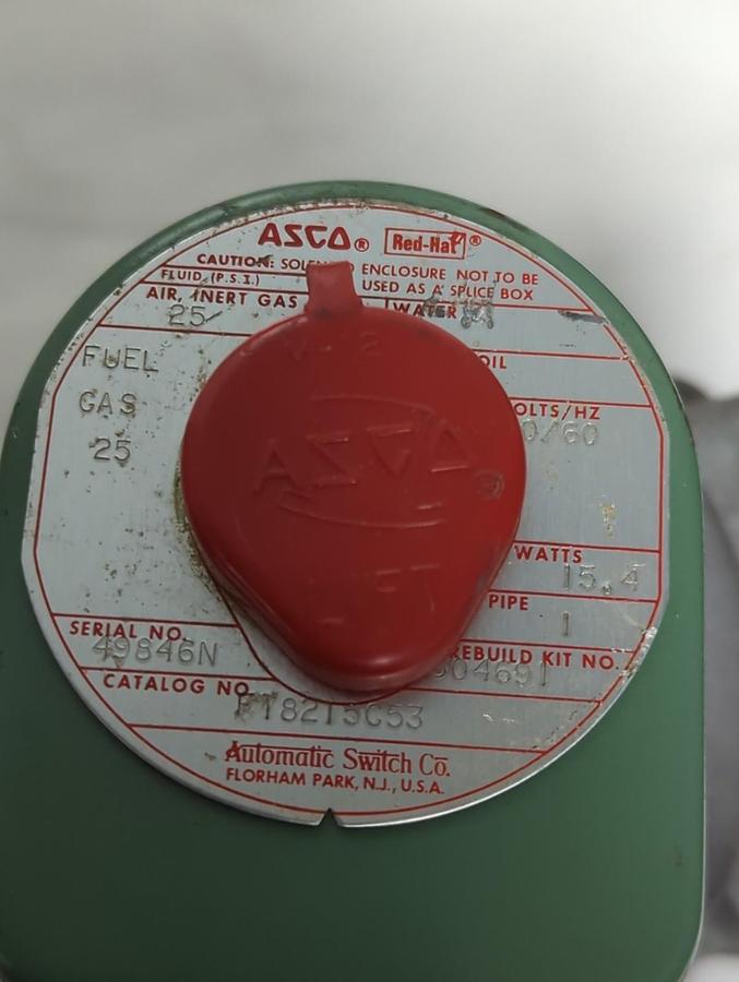Used ASCO,EF8215C53,2-WAY GAS SOLENOID VALVE 1 INCH PRE-OWNED