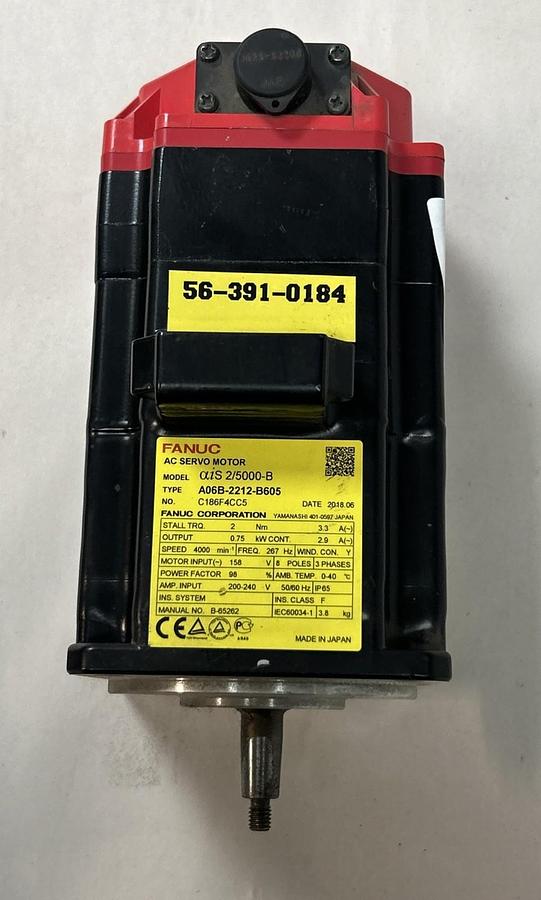 FANUC,A06B-2212-B605,AC SERVO MOTOR NOS